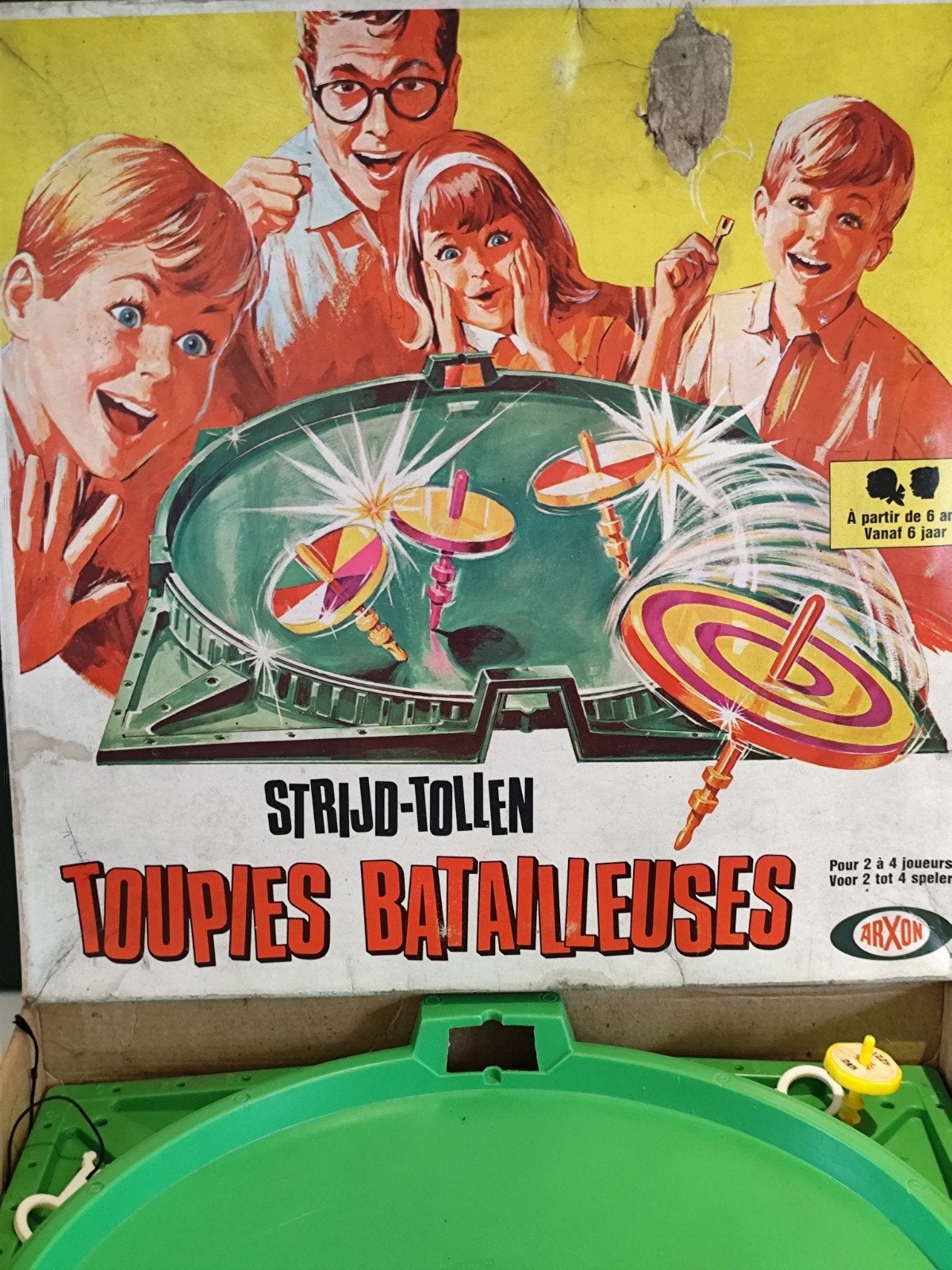 Jeu vintage "Toupies Batailleuses / Strijd-Tollen" (Arxon), Enlèvement ou Envoi