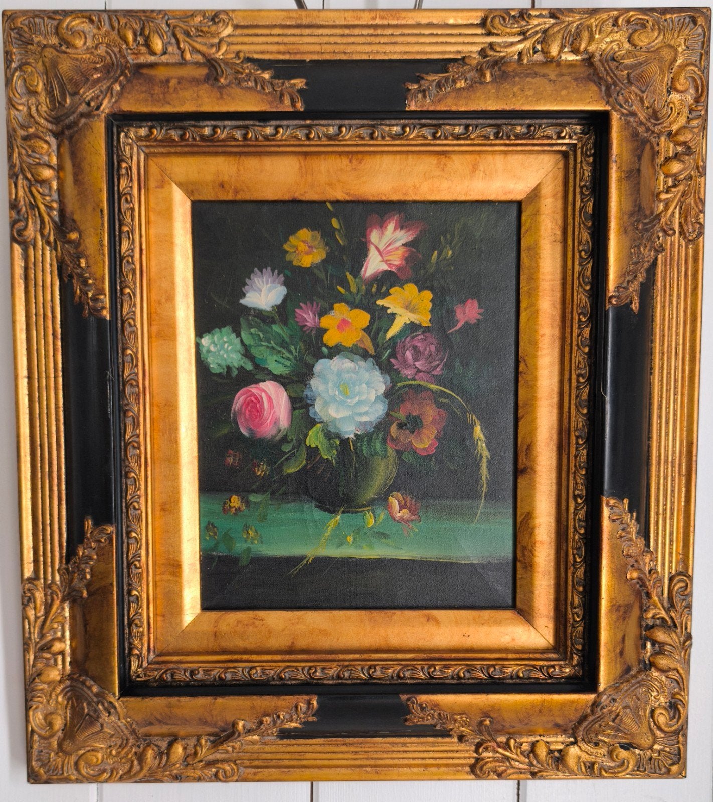 schilderij stilleven, Ophalen, Doek, Stilleven, Olieverf
