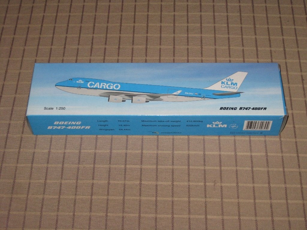 Schaalmodel 1:250 KLM Cargo Boeing 747-400FR, Verzamelen, Ophalen, Schaalmodel