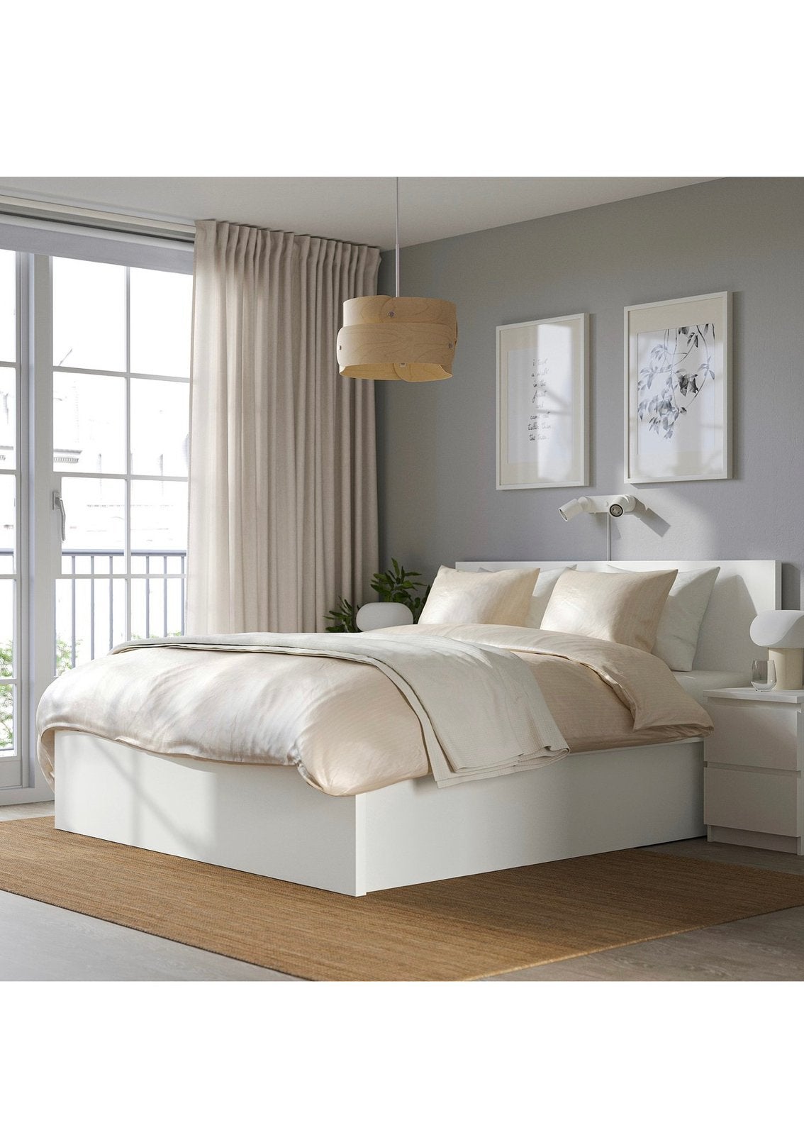 Cadre lit coffre - Malm Ikea, 210 cm, Enlèvement, Deux personnes, 140 cm