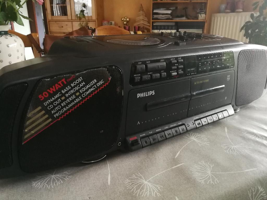 ghettoblaster Philips AZ 8394, TV, Hi-fi & Vidéo, Radios, Utilisé, Radio, Avec lecteur de CD, Enlèvement