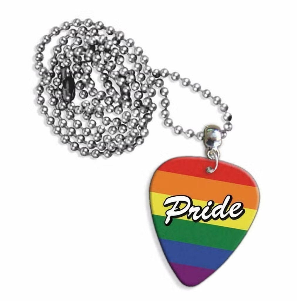 Plectrum ketting of sleutelhanger van Gay Pride rainbow vlag, Verzamelen, Ophalen of Verzenden, Nieuw