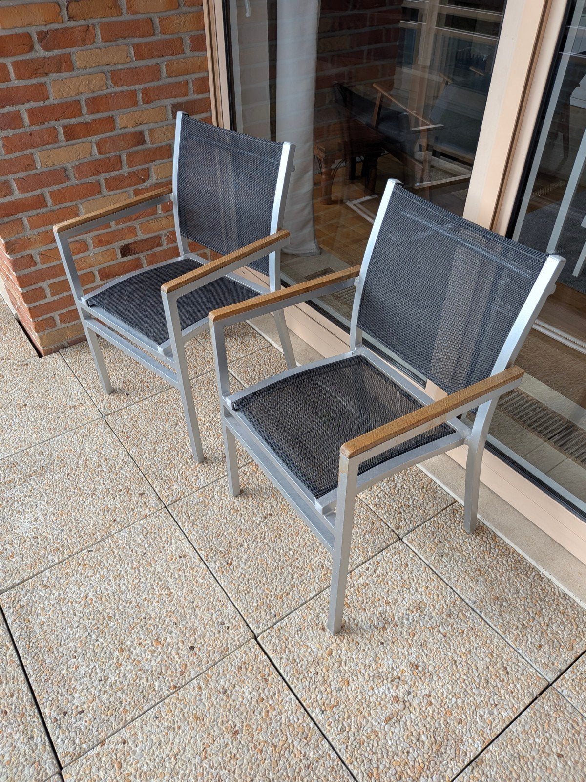 2 chaises metaliques, Ophalen, Gebruikt