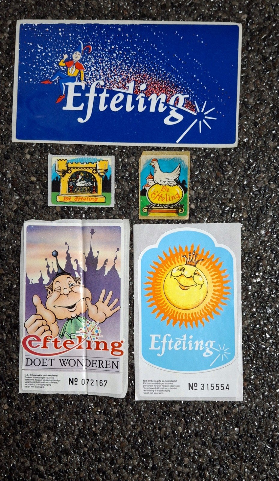 Lot stickers pretpark Efteling Laaf, Verzamelen, Ophalen of Verzenden, Zo goed als nieuw, Overige typen