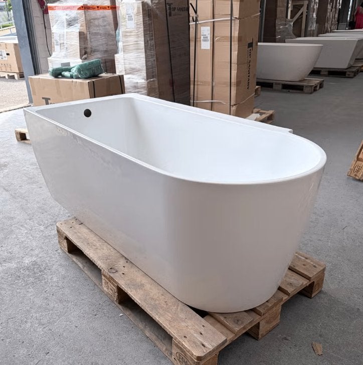 Vrijstaand Bad 160 cm Ovaal Glans Wit OP=OP nr378, Verzenden, Nieuw, Wit