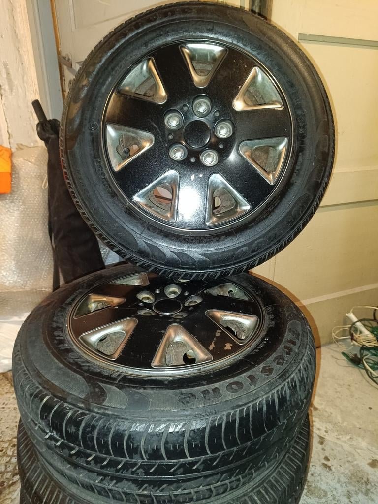 Lot de 2 jante tôle 13"et pneus 165/70r13, Auto-onderdelen, Banden en Velgen, Ophalen, Band(en)