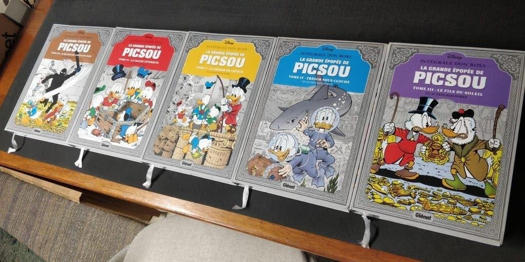 "la grande épopée de Picsou" intégrale 5 volumes Don Rosa, Boeken, Complete serie of reeks, Ophalen, Zo goed als nieuw, Don rosa