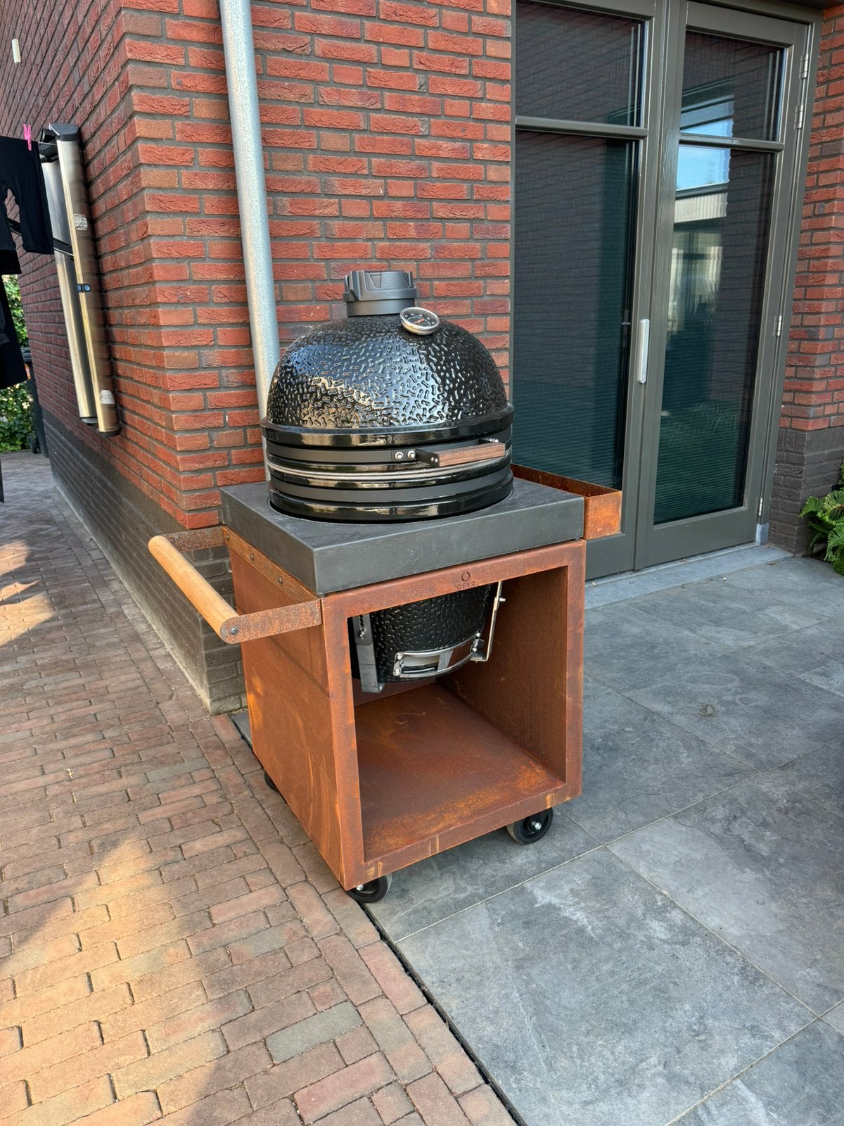Ofyr kamado bastard cortenstaal nieuw compleet, Ophalen, Met accessoires