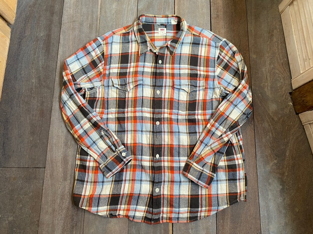 Levi's prachtige XL Relaxed flanellen overshirt, Kleding | Heren, Overhemden, Halswijdte 41/42 (L), Gedragen, Levi’s, Verzenden