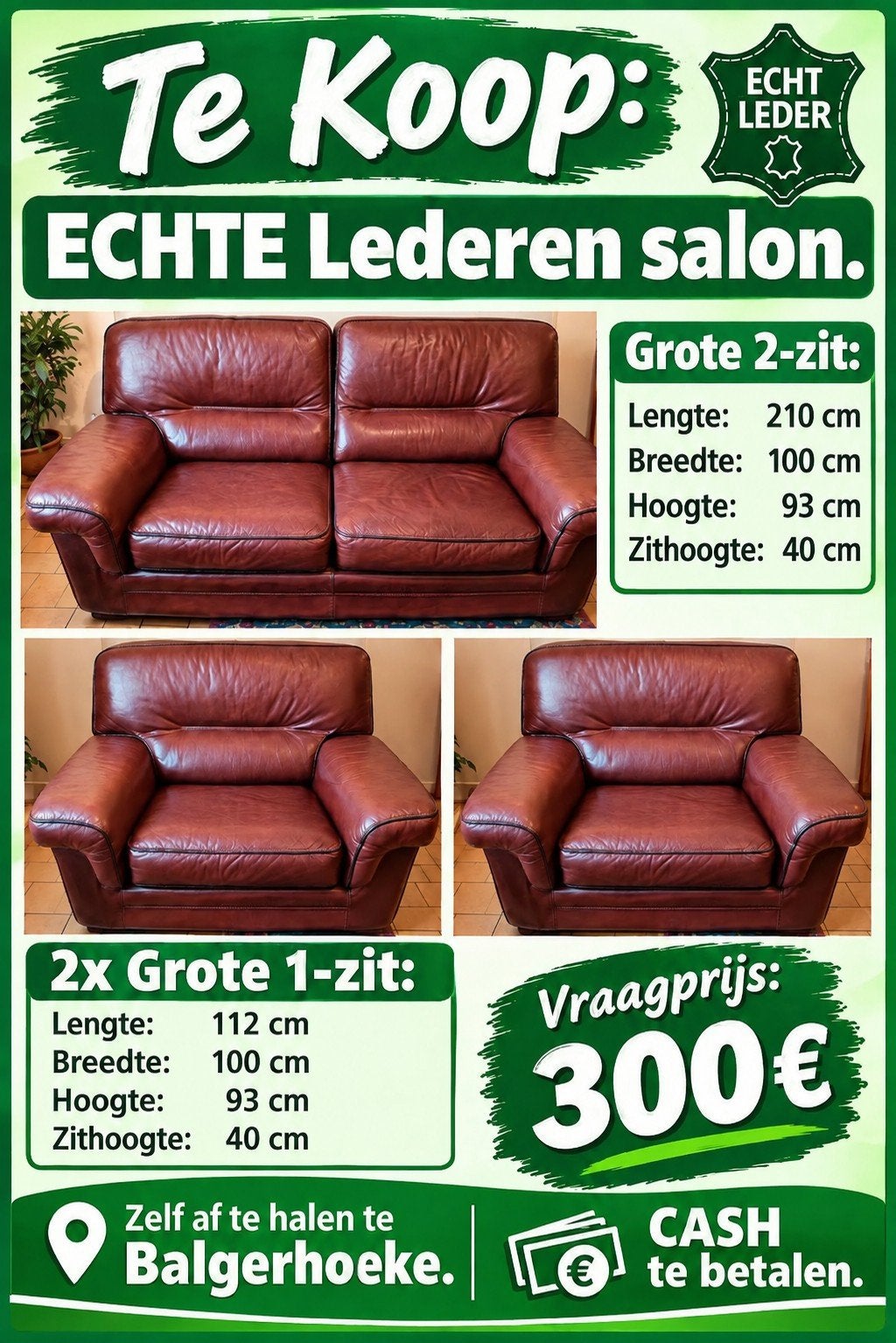Lederen salon, Enlèvement