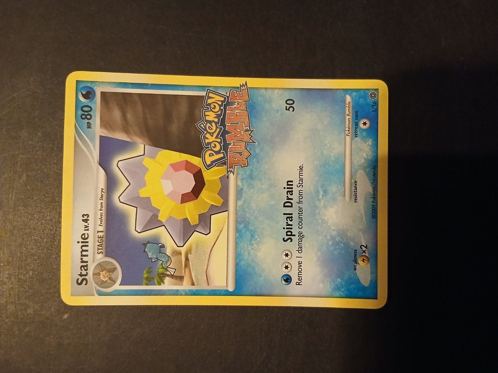 Starmie rumble kaart, Enlèvement