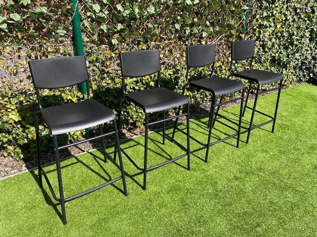 4x Stig Ikea bar stoelen, 4 tabourets, Synthétique, Enlèvement, Utilisé