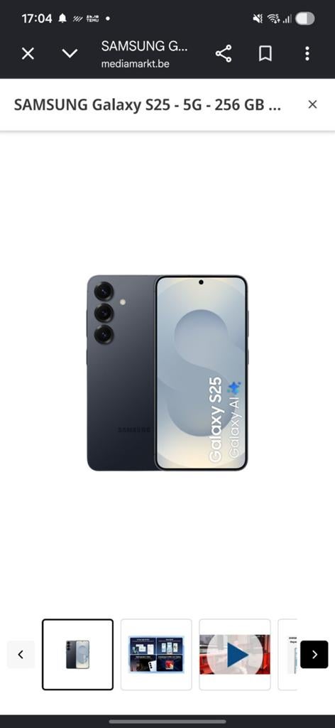 Echange samsung S25 edge, Telecommunicatie, Zwart