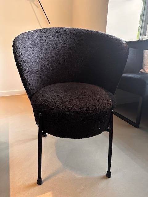 Eetkamerstoel 2 st. Danform Orbit Boucle zwart shimmer -70%, Maison & Meubles, Chaises, Neuf, Deux, Enlèvement, Scandinavisch Design