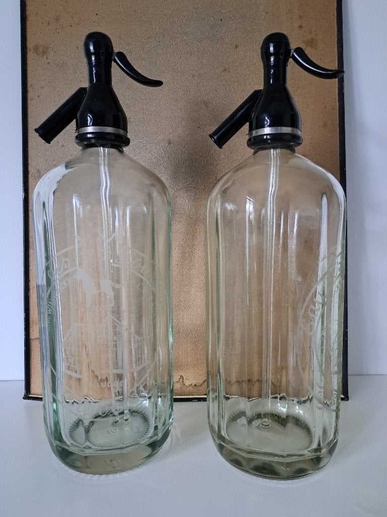Siphon en verre "Eau des Sourdans" Stavelot, Enlèvement ou Envoi