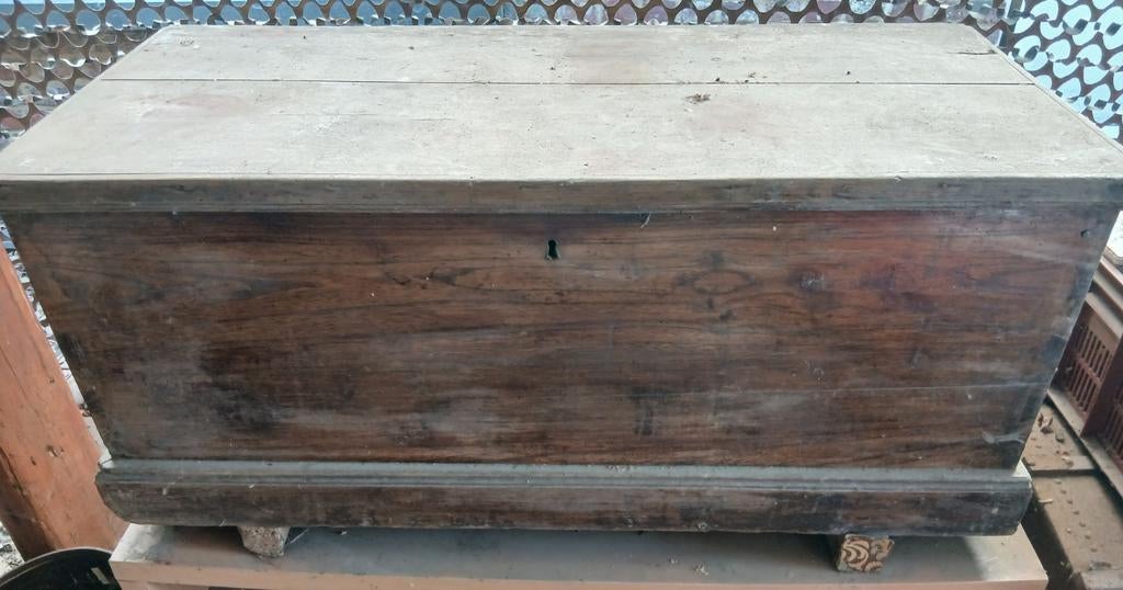 Grote antieke houten kist, Huis en Inrichting