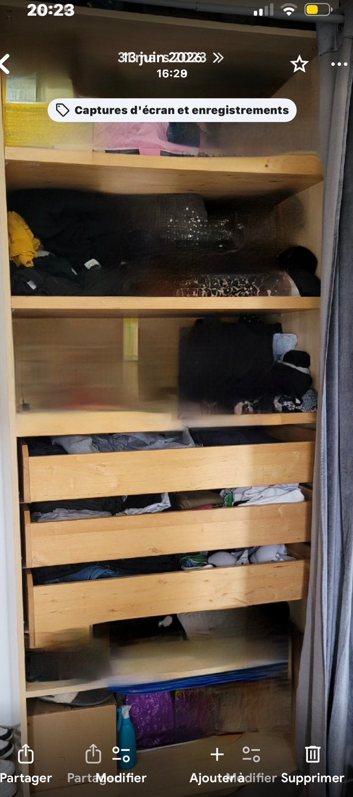 Armoires Ikea pak, Enlèvement, Utilisé, 50 à 75 cm, 200 cm ou plus