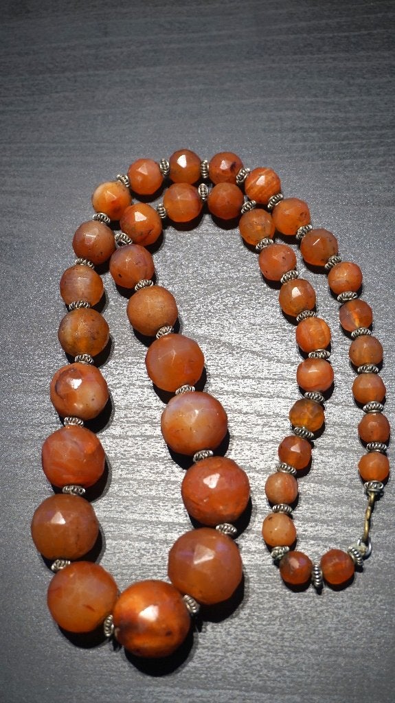 Collier Tribal en Argent et Agate - Fin 19ème Siècle, Enlèvement ou Envoi, Argent, Collier