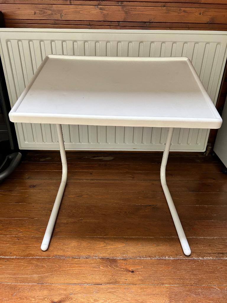 Laptoptafel (bijzettafel) - inklapbaar - opvouwbaar - wit, Ophalen, Zo goed als nieuw, In hoogte verstelbaar