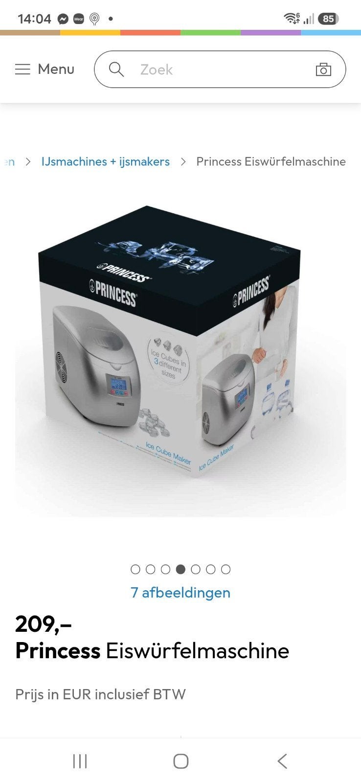 ICE blok maker, Elektronische apparatuur, IJsmachines, Ophalen, Zo goed als nieuw, Zelfvriezend
