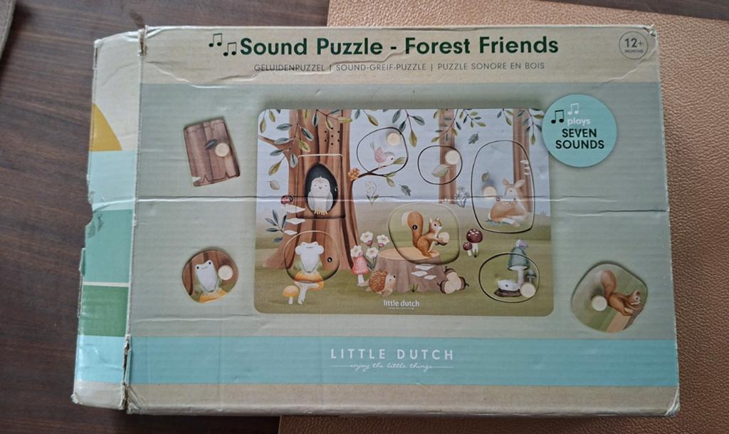 Houten legpuzzel Little Dutch met dierengeluiden, Ophalen