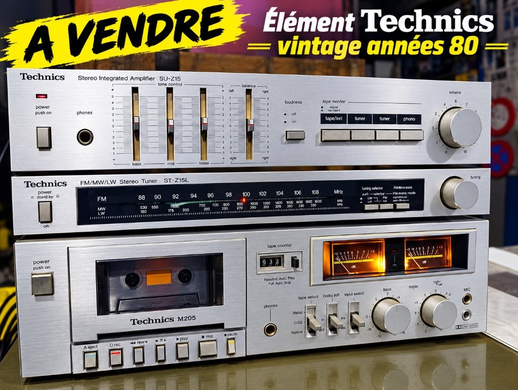 Ensemble hi-fi vintage technics, TV, Hi-fi & Vidéo, Autres marques, Enlèvement, Utilisé, Composants en vrac