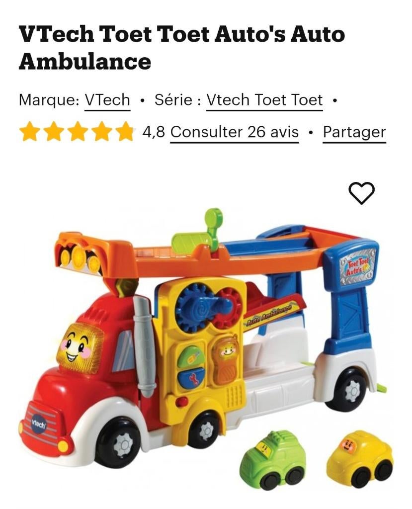 Vtech camion, Enlèvement, Utilisé, 6 mois à 2 ans