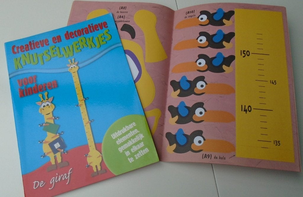 KNUTSELWERKJES VOOR DE KLEINTJES GIRAF GROEIMETER 12 STUKS, Enlèvement ou Envoi, Neuf, Bricolage