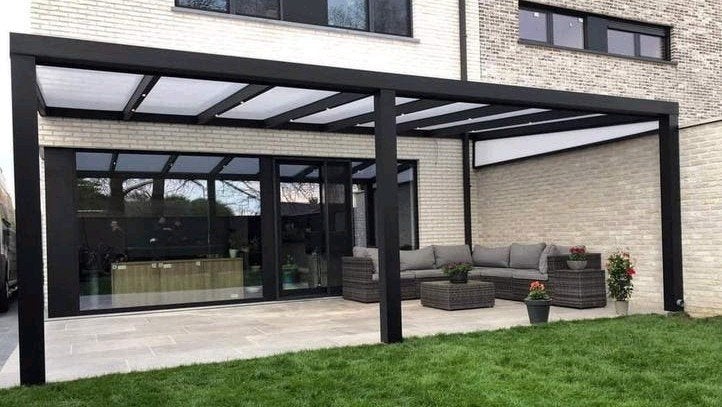Overkapping pergola veranda carport glazen schuifwanden, Tuin en Terras, Ophalen of Verzenden, Nieuw