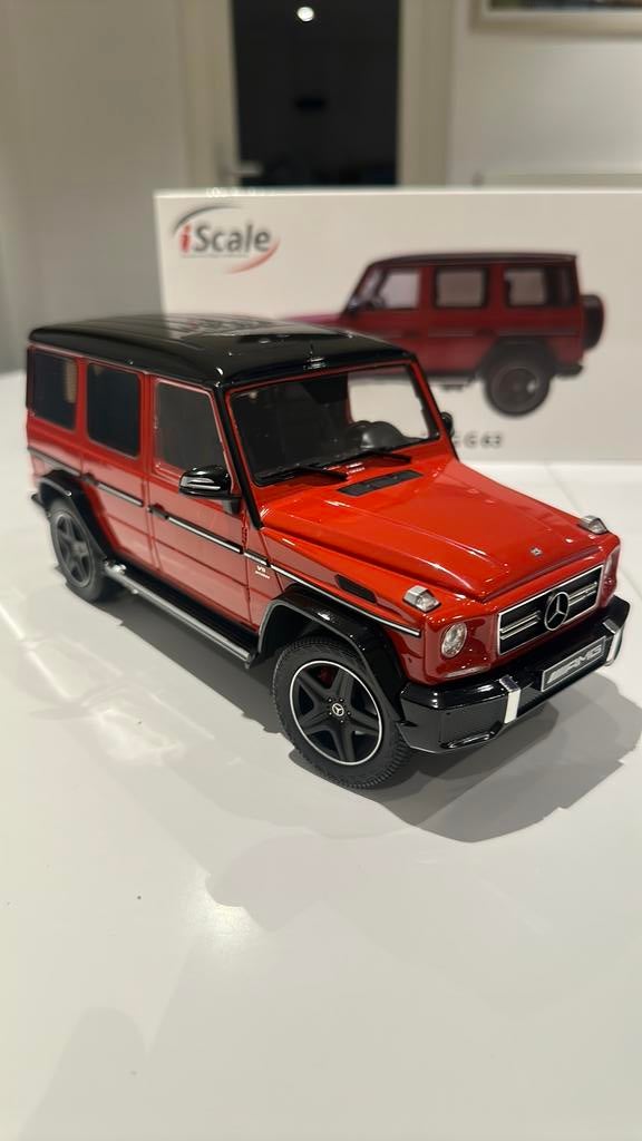 MERCEDES AMG G63 1/18 Iscale gloednieuw in doos, Ophalen of Verzenden, Zo goed als nieuw