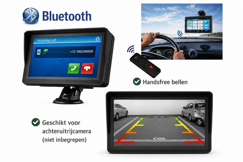 9" XXL Auto, Mobilhome GPS Navigatie Europa Maps.BLUETOOTH, Info@drktech.be, Oosterwennel 35 Genk, Nieuw, Ophalen of Verzenden