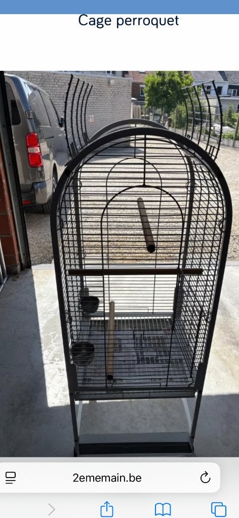 Cage perroquet, Enlèvement, Comme neuf, Métal