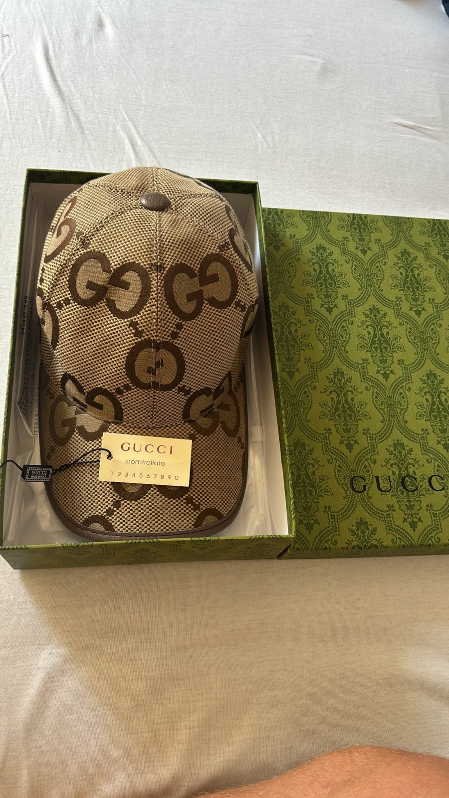 Gucci pet jumbo - beige, Ophalen, Zo goed als nieuw, Pet