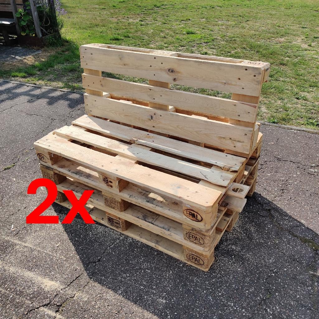 Loungeset paletten (driedelig), Table d'appoint, Comme neuf, Bois, Sets de jardin