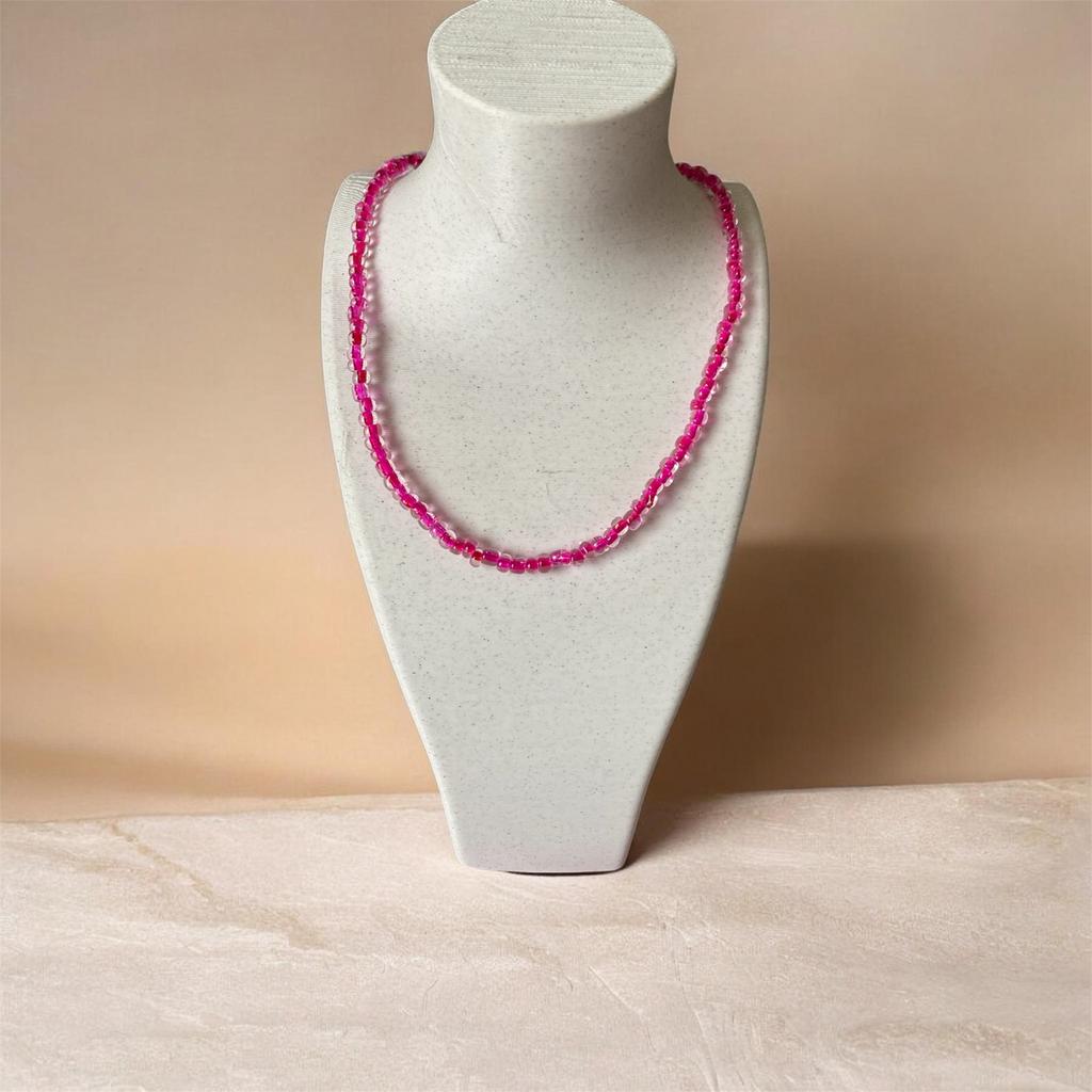 Nieuwe ketting, Bijoux, Sacs & Beauté, Colliers, Enlèvement ou Envoi, Neuf, Rose, Autres matériaux