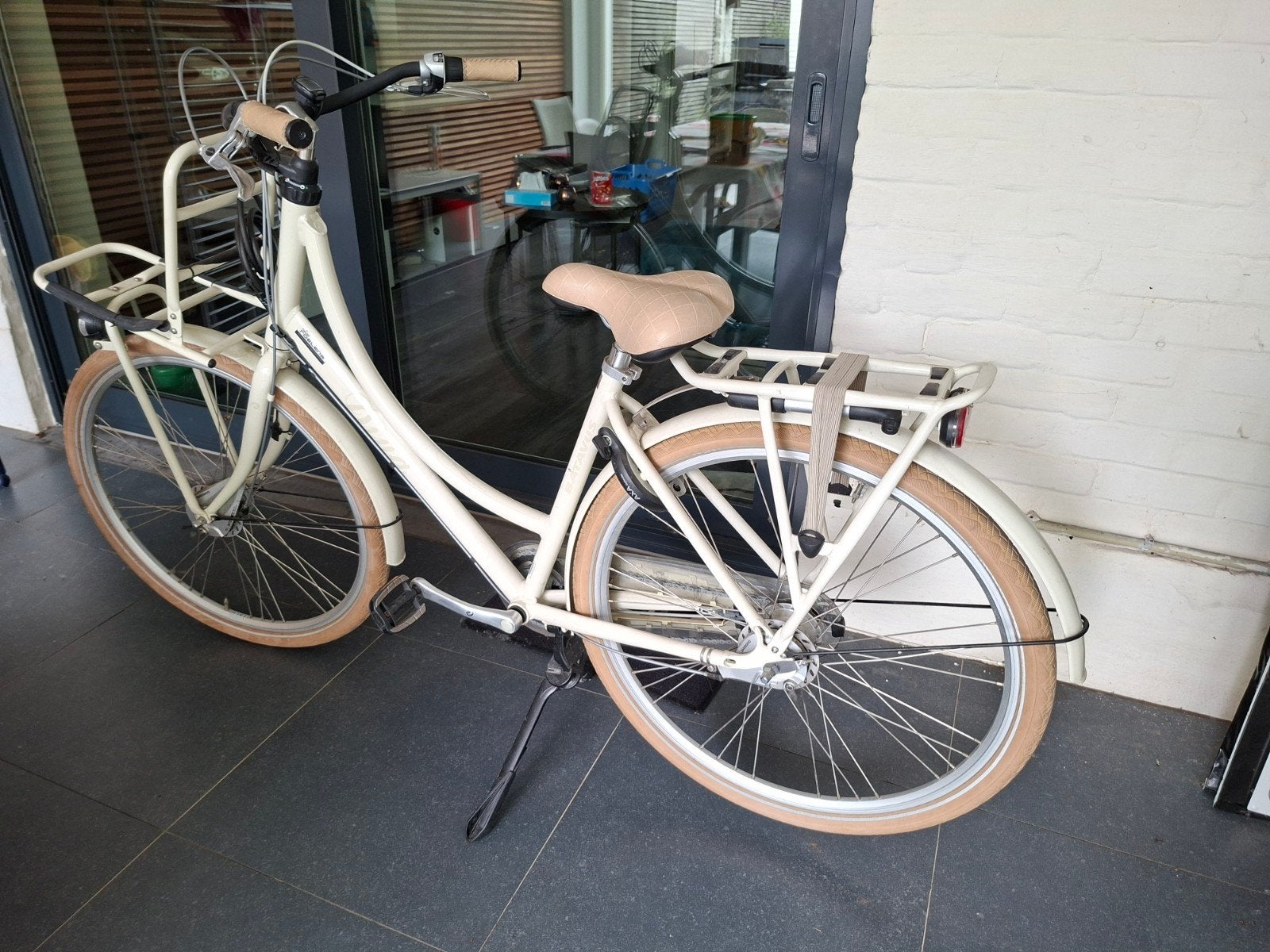 Damesfiets beige, Fietsen en Brommers, Ophalen