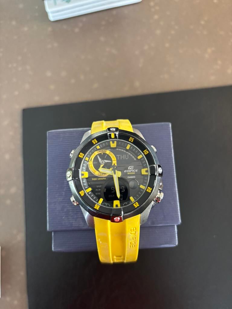 Casio Edifice EMA-100B, Ophalen of Verzenden, Zo goed als nieuw, Kunststof, Casio
