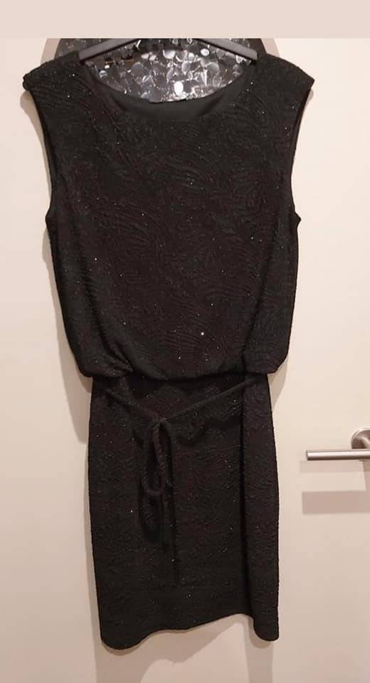 Esprit, zwarte jurk met fijne glitter, xl, Kleding | Dames, Jurken, Zwart, Maat 42/44 (L), Ophalen of Verzenden, Zo goed als nieuw