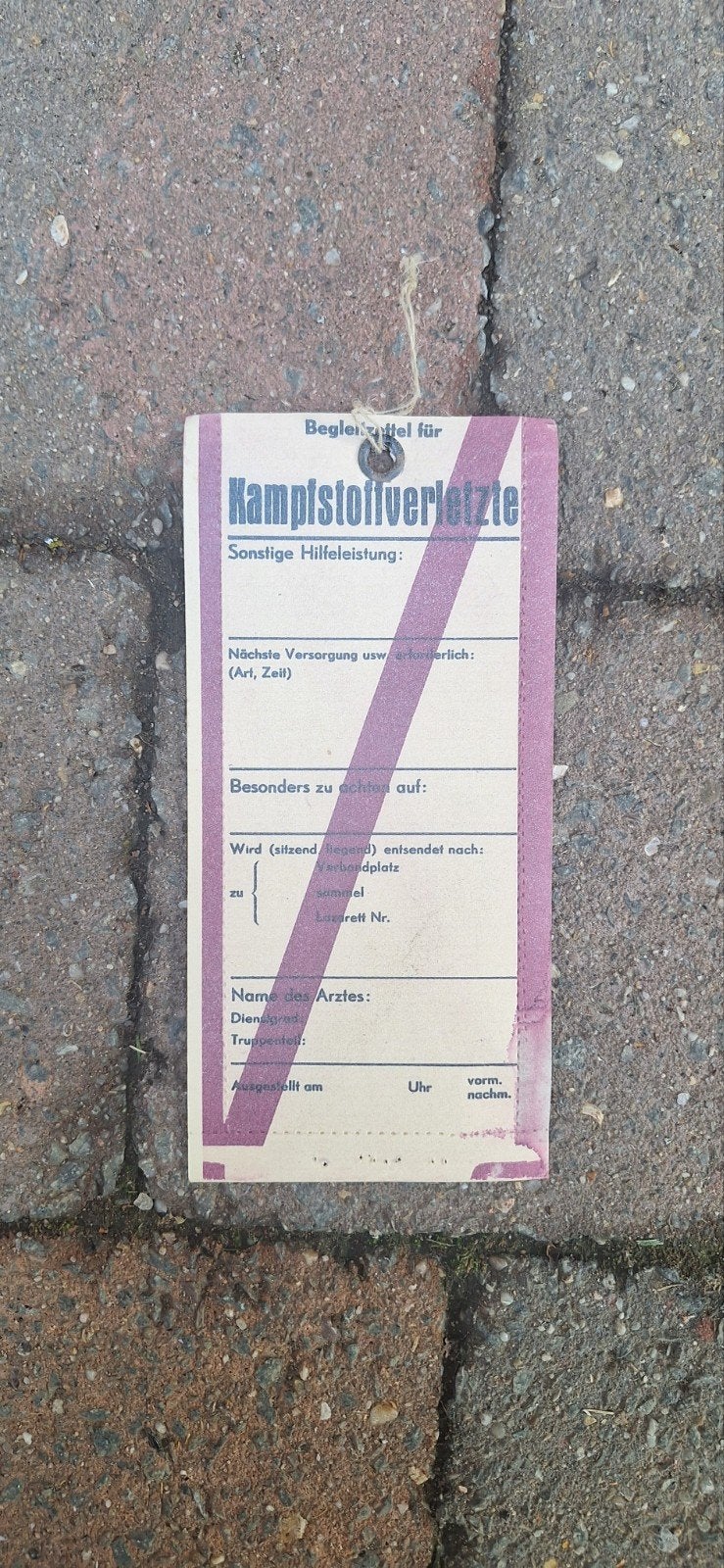 Duitse blessurefiche, Ophalen