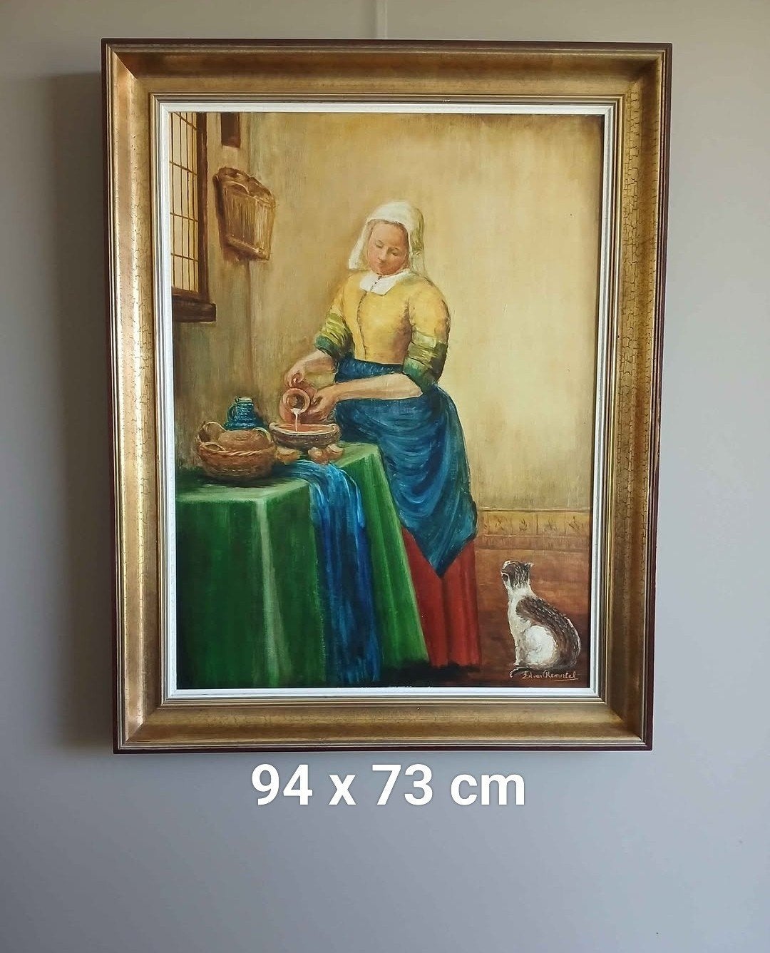 melkmeisje echt schilderij zeer mooi, Antiek en Kunst, Ophalen