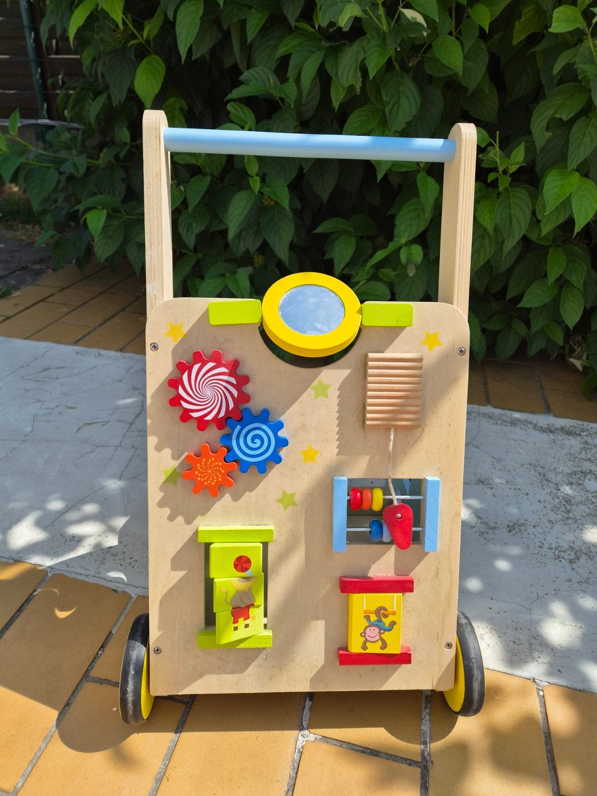 houten spelbord om mee te lopen, Ophalen