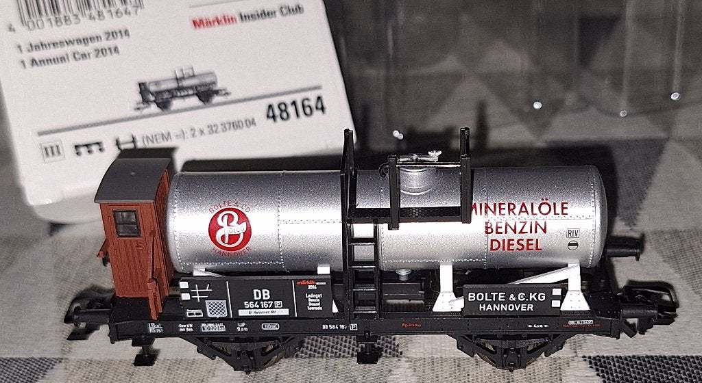 Märklin HO 48164 ketelwagen  "Firma Bolte & Co. KG" v.d. DB, Hobby en Vrije tijd, Ophalen of Verzenden, Zo goed als nieuw, Wagon