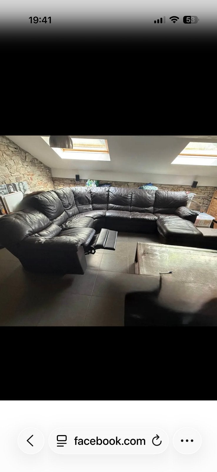 Divan cuir 600 euros, Enlèvement, Utilisé, Cuir
