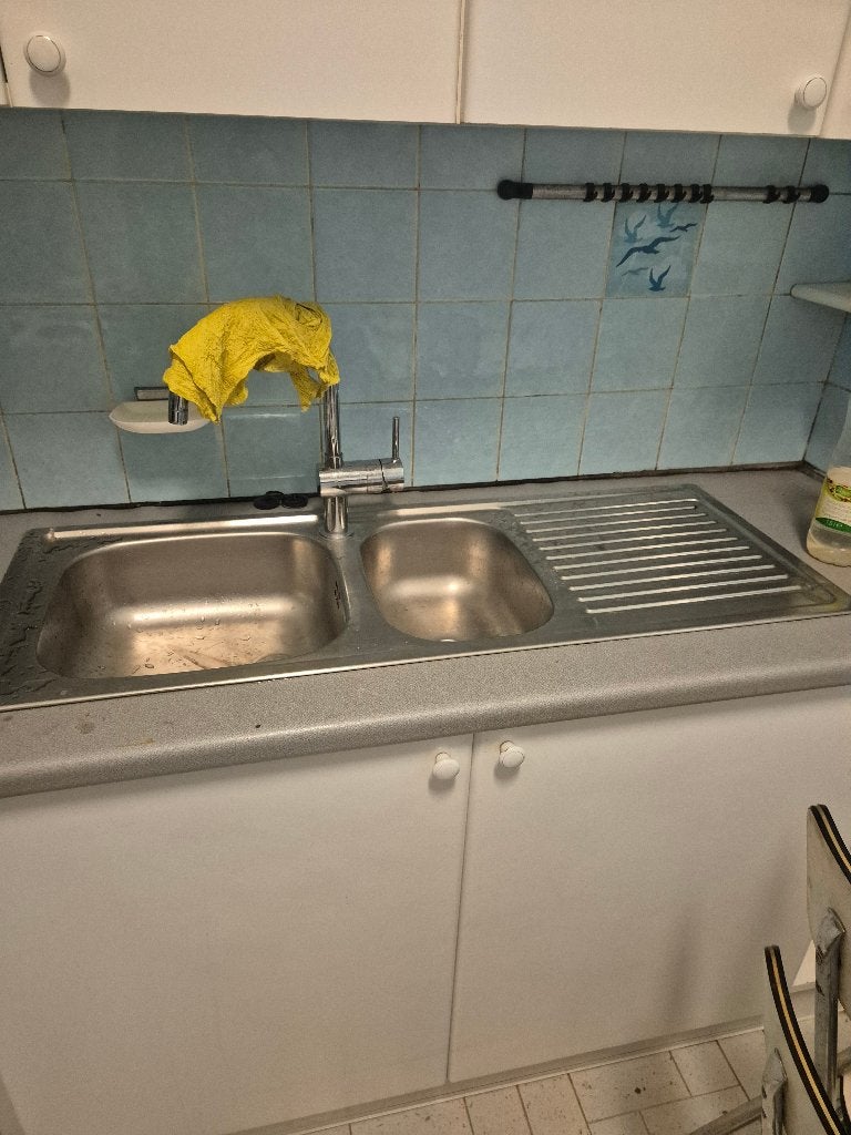 Cuisine complète gratuite avec évier (à démonter soi-même), Maison & Meubles, Synthétique, Enlèvement, Utilisé, Blanc