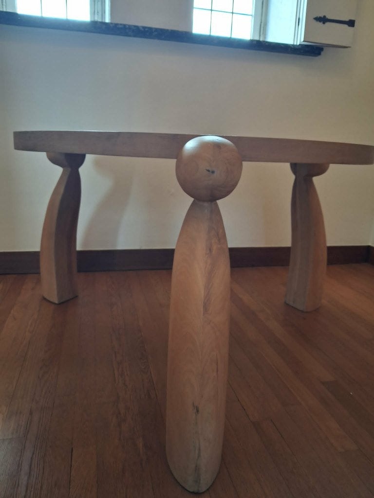Eiken zware massieve tafel  Meubelen Kasteelken, Ophalen