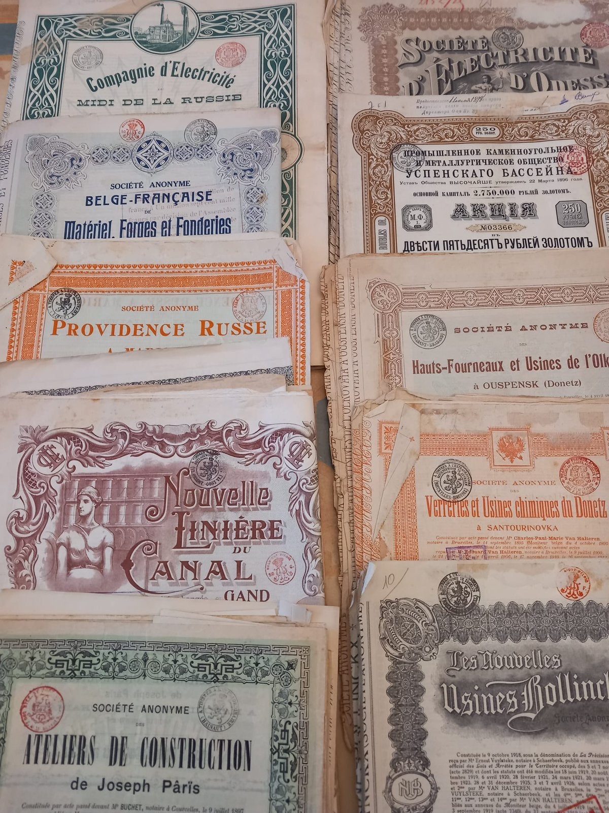 Lot d’anciennes actions, Enlèvement ou Envoi
