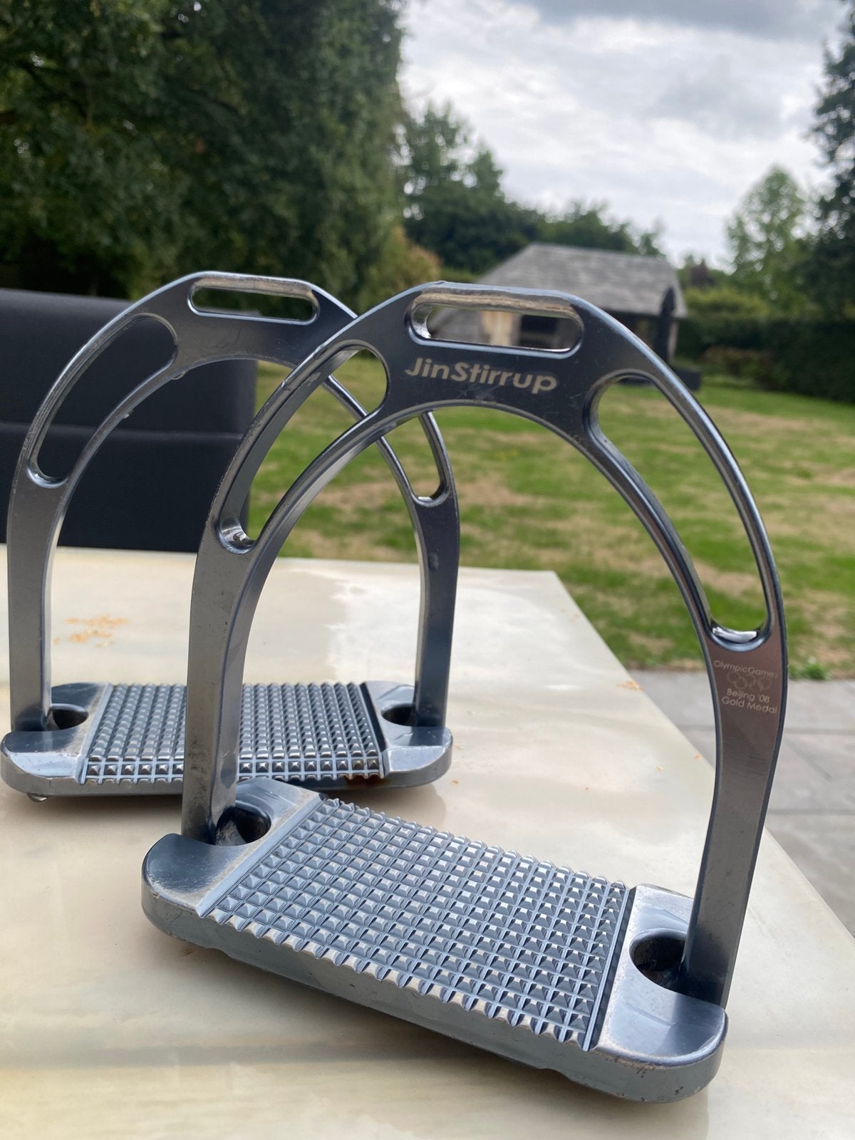 Stijgbeugels Jin Stirrup  titanium, Ophalen of Verzenden, Gebruikt
