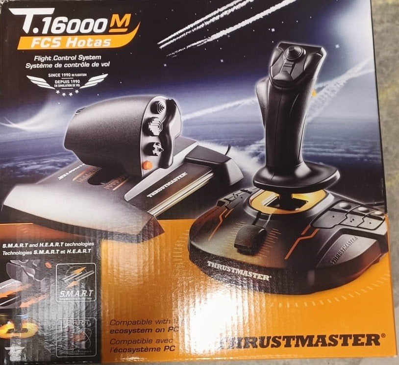 Joystick + manette des gaz Thrustmaster T.1600M FCS HOTAS, Computers en Software, Joysticks, Zo goed als nieuw, Ophalen