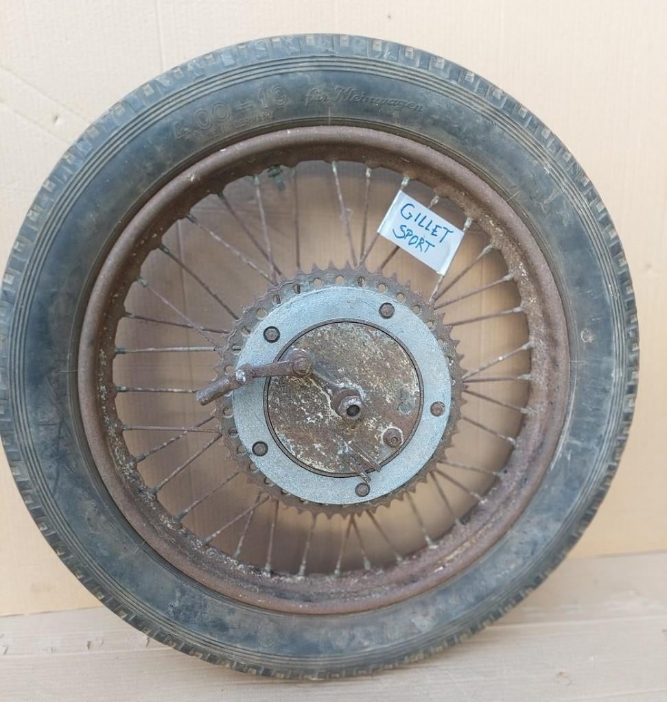GILLET HERSTAL SPORT-Roue Arrière fin des années 1920, Motos, Enlèvement, Utilisé
