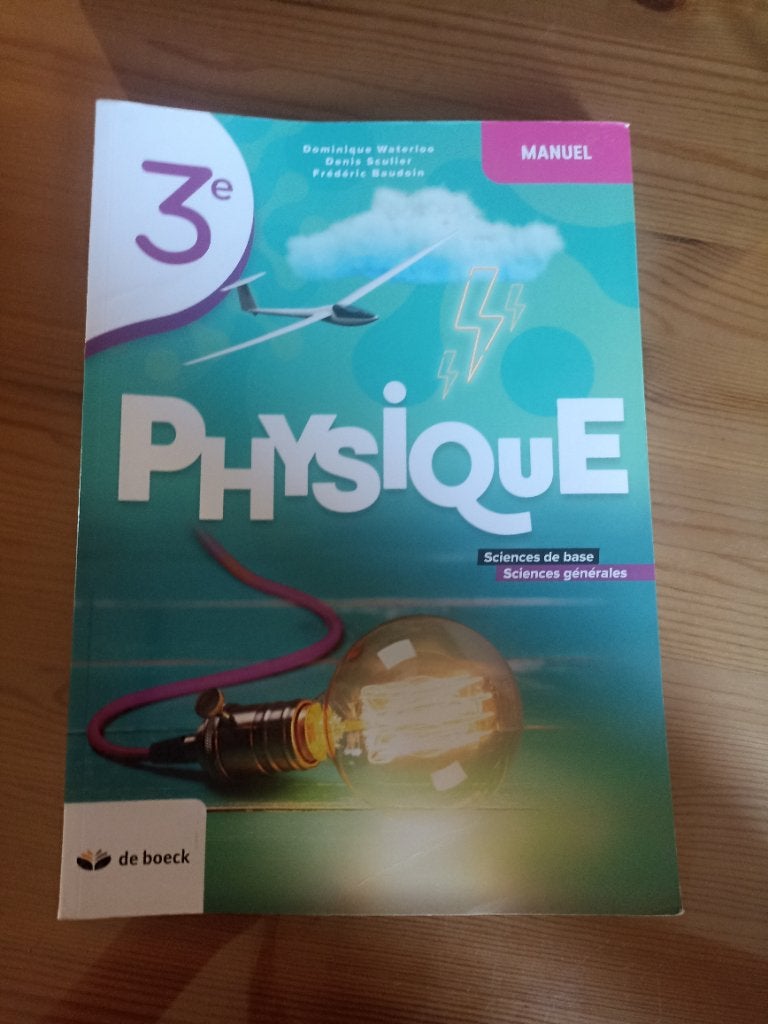 Physique 3e, de boeck, Physique, Enlèvement, Utilisé, Secondaire